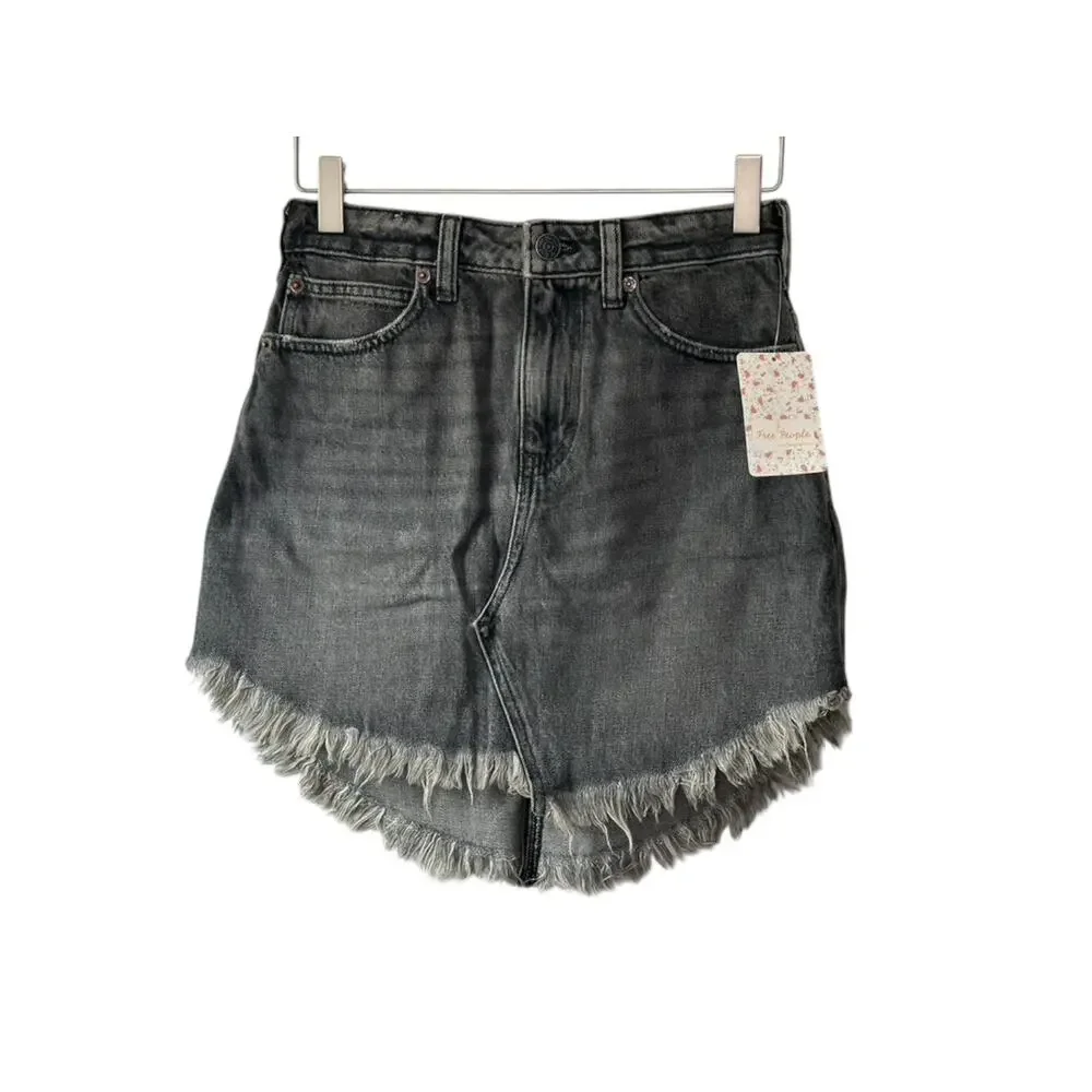 We The Free By Free People Bailey Denim Skirt Maverick Women's Size 27 NEW - Picture 5 of 7